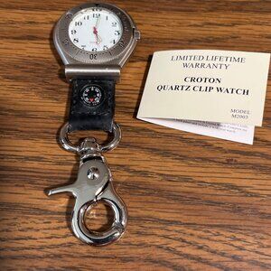 Croton quartz clip on watch compass model M2003 vintage